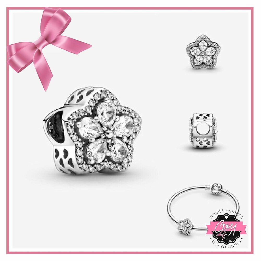 Sparkling Snowflake Pav Charm - image 1